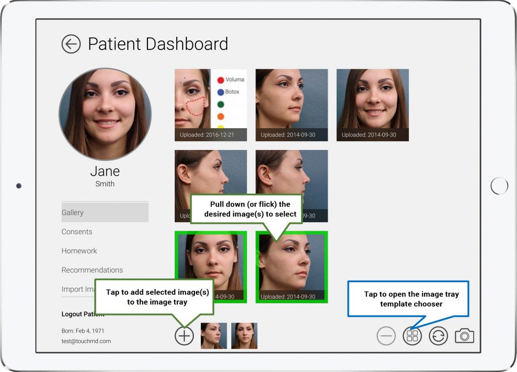 Consult 4.3 iPad Patient Dashboard Select