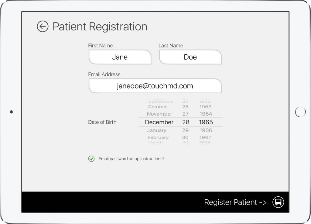 Consult 4.3 iPad Patient Registration