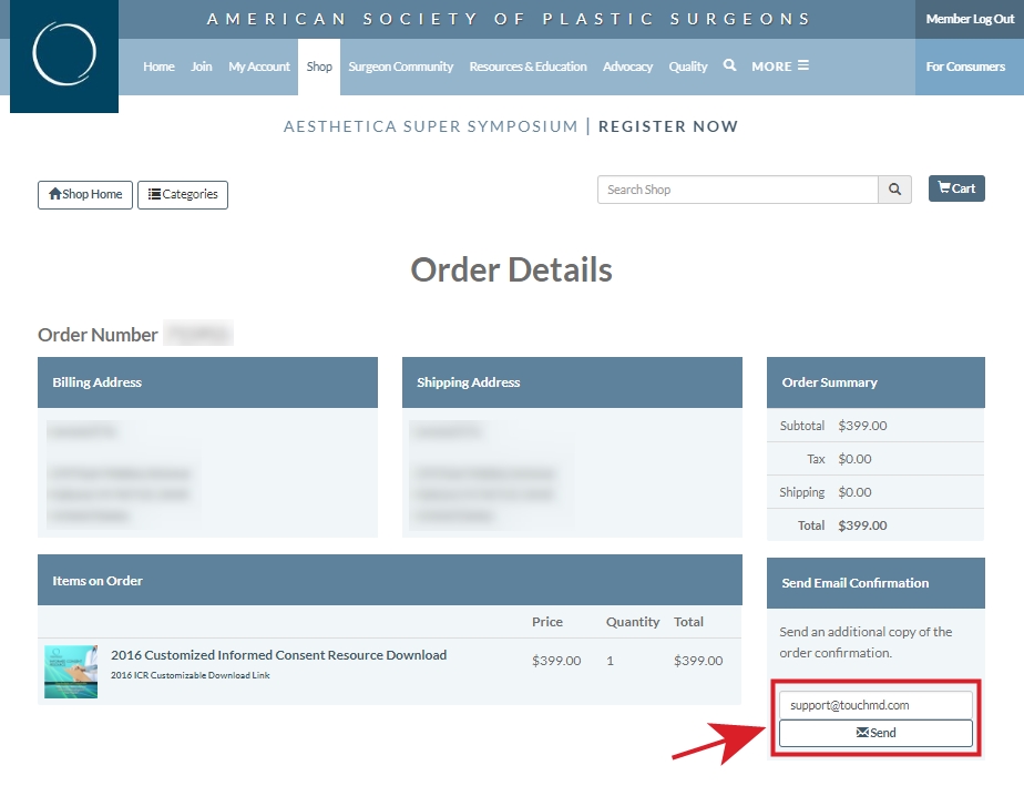 ASPS Consent Proof of Purchase